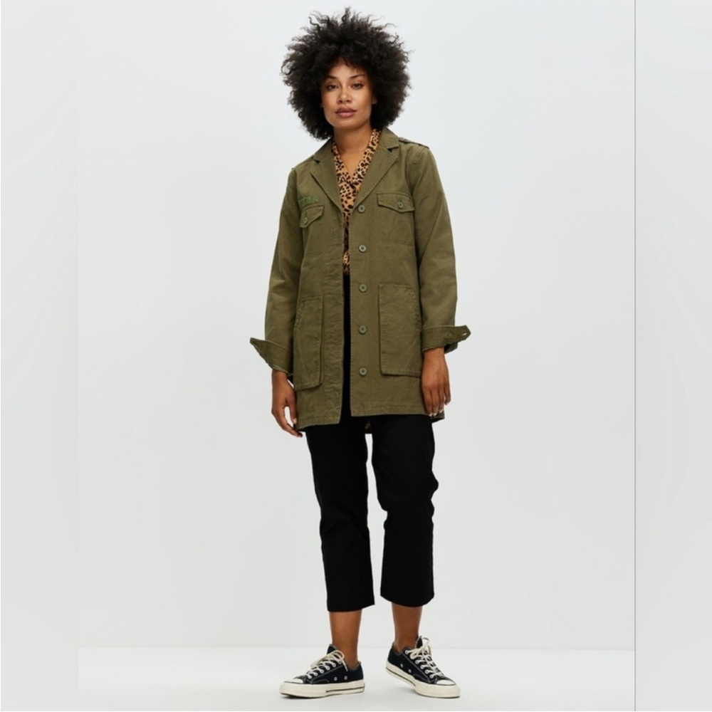 Brixton Women’s Quardro Utility Jacket in Miltary Olive Sz L - Picture 3 of 13